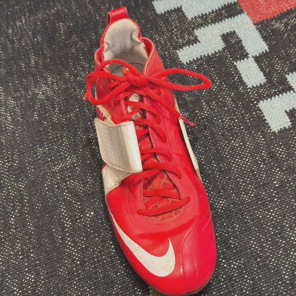 NIKE Huarache Lacrosse Cleats, Red/White, US Men's 11, Circa 2012-2013 - Picture 9 of 15